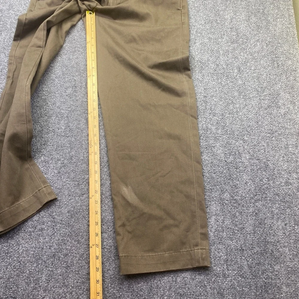 Banana Republic Gavin Flat Front Chino Pants Mens Sz 32 Brown Straight Leg NWT